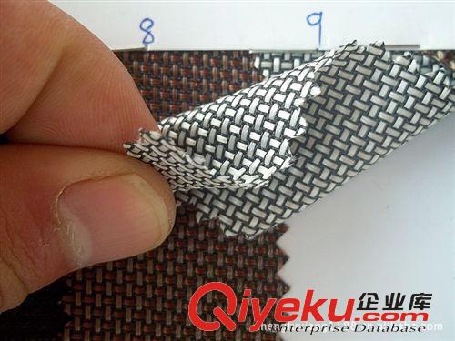 :26：箱包提花布 三色十字提花PU三色十字呢PU箱包面料三色十字提花牛津布箱包布2原始圖片2