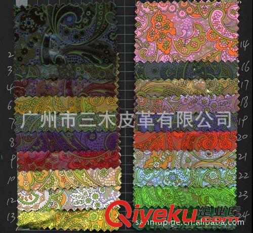 服裝PU皮革 供應印花 PU 皮革面料原始圖片2