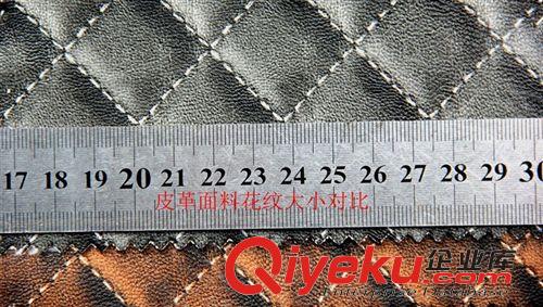 裝飾革 批發(fā)印花方格紋皮革面料 沙發(fā)皮 軟包面料  箱包革原始圖片2