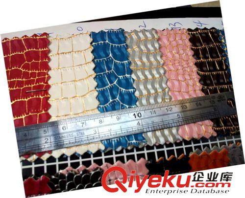 鱷魚紋 供應(yīng)PU鱷魚紋皮革面料 硬包革 箱包革原始圖片3