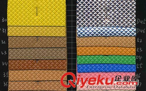 方格紋 供應半PU皮革面料 編織紋 軟包革 箱包革原始圖片3