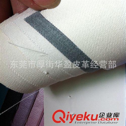 PU革總匯 東莞皮革廠家直銷 100紋PU皮革 0.5mm  黑色 彩色 珠光色 布底原始圖片3