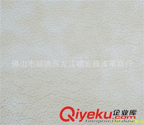 家具革 雙色效果 佛山工廠直銷仿皮pvc人造革起毛底408#-4不規(guī)則紋路鴕鳥紋原始圖片3