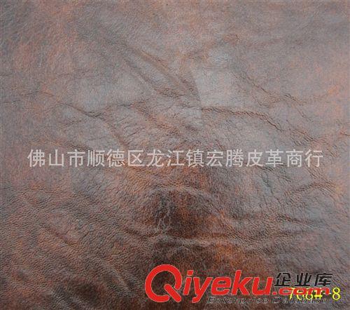 油蠟皮 仿真皮 廠家定做PVC人造革瘋馬紋起毛底布沙發革雙色油蠟皮有配皮