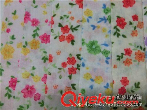 針織面料 SQ019#供應(yīng)針織印花彈力汗布 單面小翠花針織印花布新款女裝面料原始圖片3