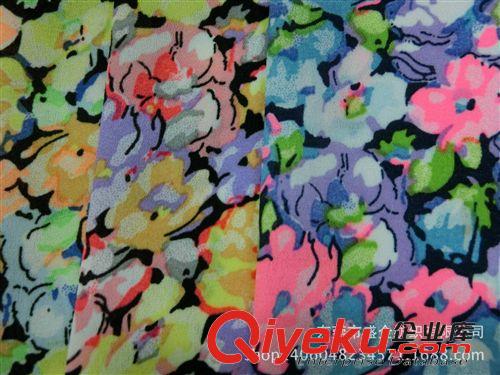 全棉/印花 SQ159#廠家直銷新款全棉彈力貢緞 活性印花面料 彈力緞紋印花