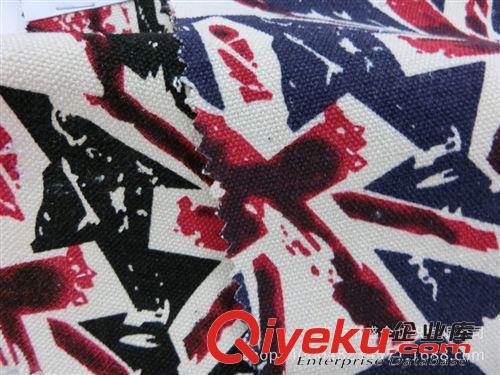 帆布 SQ120#廠家直銷12安全棉印花帆布 米字印花帆布箱包鞋材面料原始圖片2