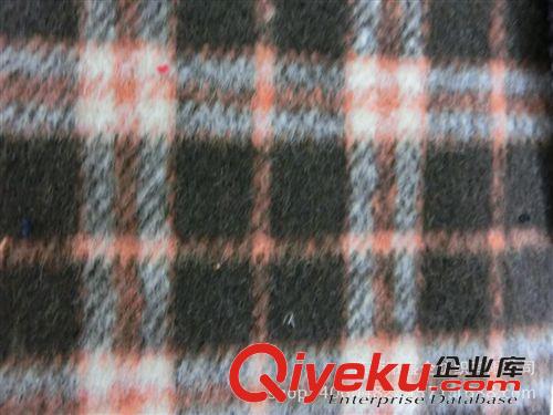 格子布 SQ018#  全棉磨毛平紋含羊毛色織格子 羊毛格子 秋冬大衣面料原始圖片3