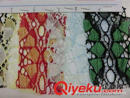 蕾絲/網(wǎng)布 SQ066#現(xiàn)貨供應雙色扇形太陽花蕾絲面料 女裝連衣裙面料原始圖片3