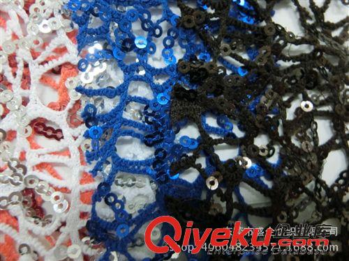珠片 SQ049#現(xiàn)貨新款蜘蛛網(wǎng)珠片布 網(wǎng)布珠片布 繡花布 服飾箱包面料原始圖片3