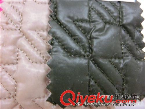 羽絨服面料 SQ060#夾棉絎繡面料 絎縫布料 凸面菱形 男女羽絨裝面料
