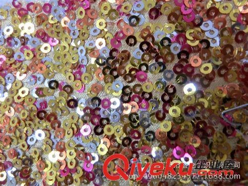 繡花布 SQ059#    廠家直銷 現貨供應亮片布料 繡片婚慶舞臺背景批原始圖片3