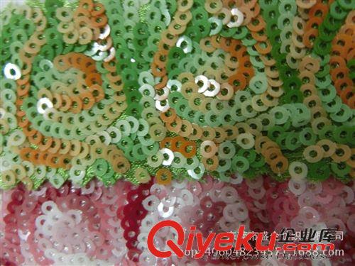 繡花布 SQ059#  【廠家直銷】網(wǎng)布繡珠片珠片繡亮片繡 亮片繡布 繡花加工原始圖片3