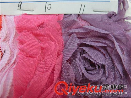 繡花布 SQ049#供應玫瑰花盤帶繡面料 婚紗 禮服 舞臺服裝面料原始圖片2