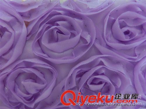 繡花布 SQ047#3厘加密色丁珠片玫瑰花繡亂片布料 服飾鞋材箱包面料