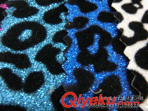 格力特 SQ073#供應金蔥粉格力特PVC豹紋格利特KTV墻紙面料 植絨豹紋花型原始圖片3