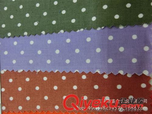 圓點布 SQ019#現貨供應優質全棉斜紋彈力梭織圓點印花布 服裝鞋帽面料原始圖片2