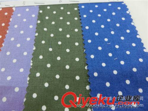 圓點布 SQ019#現貨供應優質全棉斜紋彈力梭織圓點印花布 服裝鞋帽面料原始圖片3