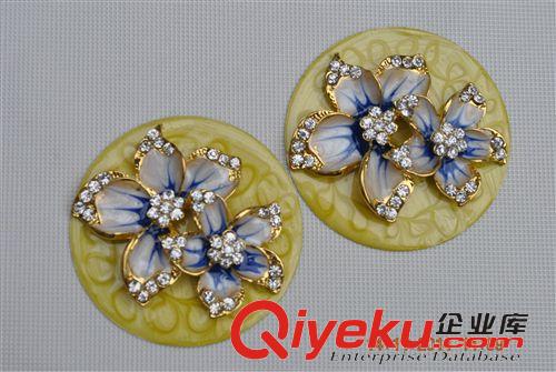 貼片鉆飾 5.8CM合金鑲鉆玫瑰花 圓形水鉆玫瑰 水晶玫瑰貼片 裝飾貼片ZS-03原始圖片3