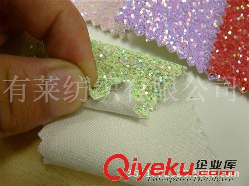 格麗特PU閃光皮革 亮片PU人造革星空格麗特六角亮片細蔥熒光格力特閃光鞋材箱包革原始圖片3