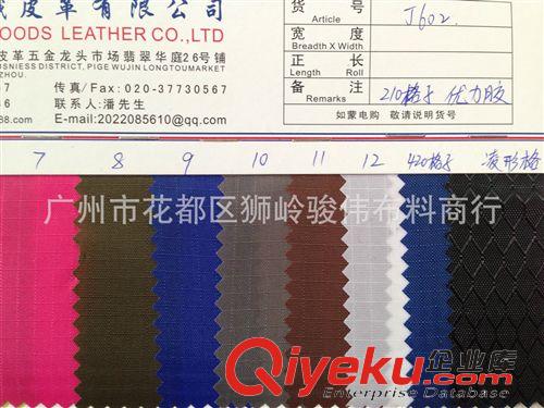滌綸面料 現貨供應牛津布210格子優麗膠涂層210三分格優麗膠背包面料原始圖片3