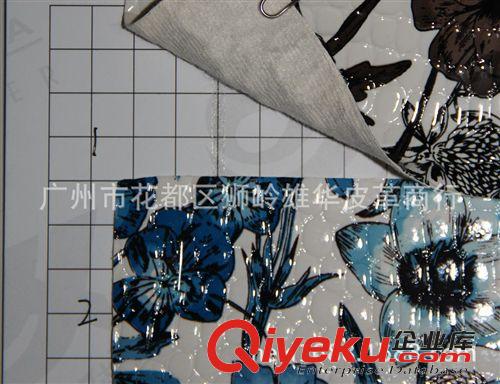 石頭印刷圖案皮革 廠家直銷 新款箱包皮帶石頭花朵皮革XH-1079大量現貨原始圖片3