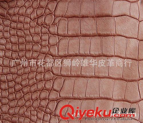 鱷魚紋皮革 廠家直銷 箱包鱷魚紋皮革XH-011 大量現(xiàn)貨原始圖片3