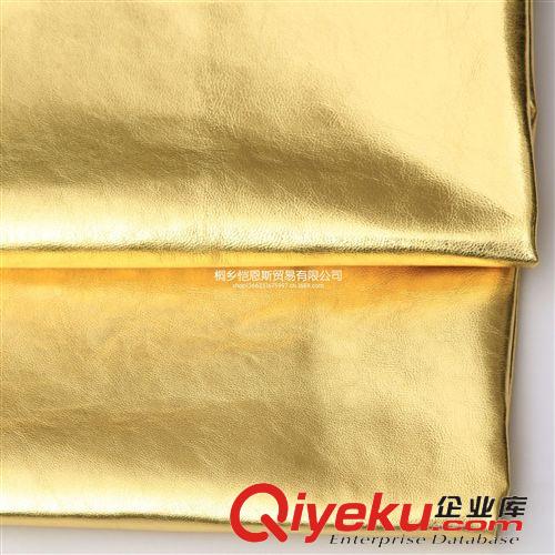 綿羊皮 供應(yīng)優(yōu)質(zhì)18K黃金色珠光羊皮面料 綿羊zp箱包皮料（來(lái)樣定制）原始圖片3