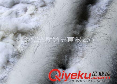 裘毛 優(yōu)質(zhì)白色貉子毛條皮草帽條（毛尖刷黑 ）原始圖片2