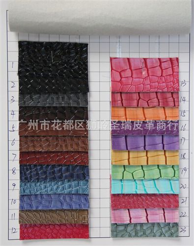 精品推薦 廠家直銷 優質亮面鱷魚紋箱包皮革 雙色鱷魚紋皮革鱷魚紋SR-993原始圖片2