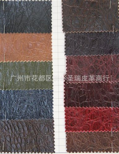 瘋馬龜裂紋皮革 廠家直銷 新款優(yōu)質(zhì)瘋馬龜裂紋皮革雙色繡皮紋SR-072 大量現(xiàn)貨原始圖片3