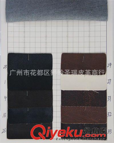 瘋馬龜裂紋皮革 廠家直銷 江蘇新款優質瘋馬龜裂紋皮革SR-026 大量現貨原始圖片2