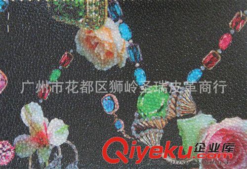 鉆石紋花朵皮革 廠家直銷批發 新款優質鉆石花朵皮革 SR-015大量現貨原始圖片3