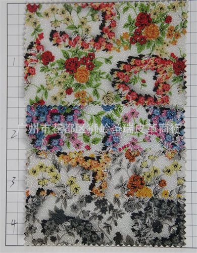 鉆石紋花朵皮革 廠家直銷批發(fā) 新款優(yōu)質(zhì)鉆石小花朵皮革 SR-001大量現(xiàn)貨原始圖片2