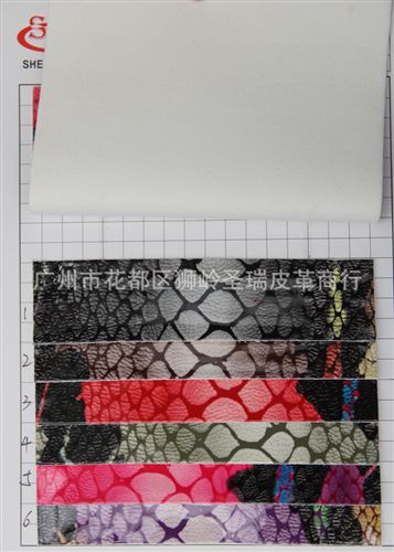 鏡面蛇紋皮革 廠家直銷批發(fā) 新款優(yōu)質(zhì)箱包皮革鏡面花蛇SR-2966原始圖片2