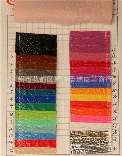 高光鱷魚紋皮革 廠家直銷批發(fā) 手袋鱷魚紋皮革 高光鱷魚紋SR-036大量現(xiàn)貨原始圖片2
