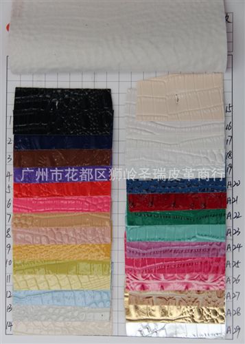 高光鱷魚紋皮革 廠家直銷批發 新款優質箱包革高光鱷魚紋 SR-961原始圖片2