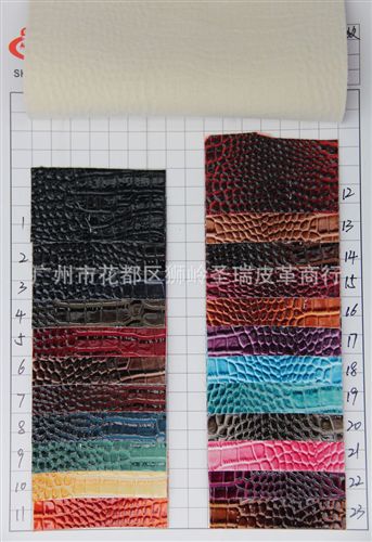 高光鱷魚紋皮革 廠家直銷批發 新款優質箱包革亮面鱷魚紋 SR-207原始圖片2