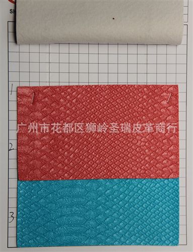 蛇紋皮革 廠家直銷(xiāo) 蛇紋箱包手袋皮革 高光蛇紋皮革 彩色蛇紋皮革SR-549原始圖片2