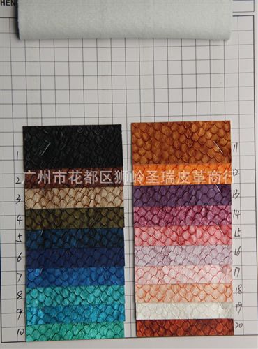 蛇紋皮革 廠家直銷 七彩蛇紋皮革 環保蛇紋皮革 蛇紋箱包手袋皮革 SR-5911原始圖片2