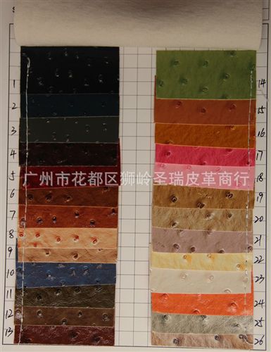 鴕鳥紋皮革 長期批發(fā) 箱包鴕鳥紋皮革 新款鴕鳥紋SR-2100原始圖片2