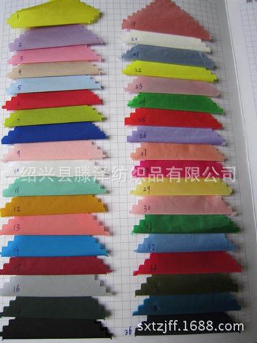 全滌面料 現貨供應2531#40D圓孔面料  顏色亮麗  全滌風衣面料原始圖片2