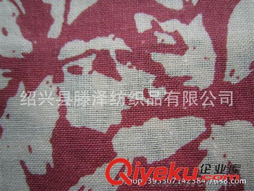 印花布 現(xiàn)貨供應(yīng)麻棉印花面料 2014年新款女裝連衣裙棉麻印花面料