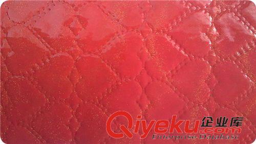 鏡面類 2015年新款熱門產(chǎn)品皮革pu合成革心形水晶料心心相印原始圖片3