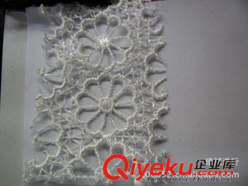 刺繡花布網(wǎng)料特別料 珠光繡多葉草電腦刺繡 適用衣服等原始圖片2