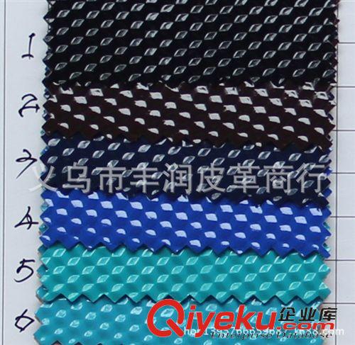 箱包革 【優(yōu)質(zhì)】供應(yīng)水立方紋pu人造革 格子編織紋箱包皮革 量大從優(yōu)原始圖片2