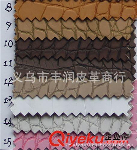 箱包革 廠家直銷高光，濕氣固化，PVC仿古大鱷魚紋石頭紋箱包手袋人造革原始圖片3