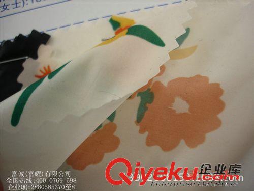 智敏上新產品 30D油光布印朵朵花新款時尚印花風衣羽絨服面料油面壓光印花面料原始圖片2