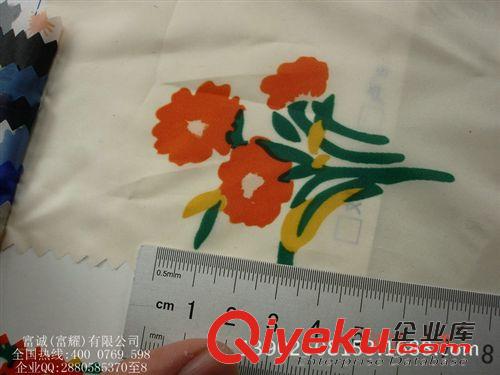 智敏上新產品 30D油光布印朵朵花新款時尚印花風衣羽絨服面料油面壓光印花面料原始圖片3