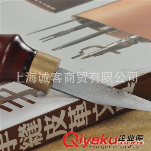 手缝皮具工具 手工皮艺 皮革工艺 优质钢材 原木手柄 美式裁皮刀 斜尖刀